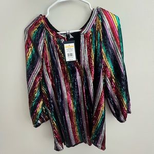 Crown & Ivy sequin top, size medium